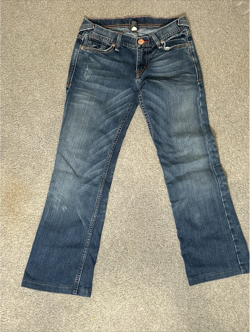Armani Exchange Women's Blue Denim Jeans Size 4 Straight Leg Casual Pants